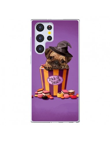 Coque Samsung Galaxy S22 Ultra 5G Chien Dog Halloween Sorciere Bonbon - Maryline Cazenave