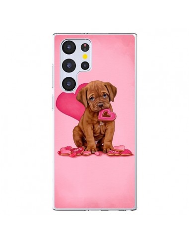 Coque Samsung Galaxy S22 Ultra 5G Chien Dog Gateau Coeur Love - Maryline Cazenave
