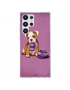 Coque Samsung Galaxy S22 Ultra 5G Chien Dog Echarpe...