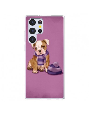 Coque Samsung Galaxy S22 Ultra 5G Chien Dog Echarpe Bonnet Froid Hiver - Maryline Cazenave
