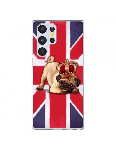 Coque Samsung Galaxy S22 Ultra 5G Chien Dog Anglais UK British Queen King Roi Reine - Maryline Cazenave