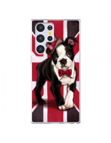 Coque Samsung Galaxy S22 Ultra 5G Chien Dog Anglais UK British Gentleman - Maryline Cazenave
