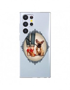 Coque Samsung Galaxy S22 Ultra 5G Lady Jambes Chien...