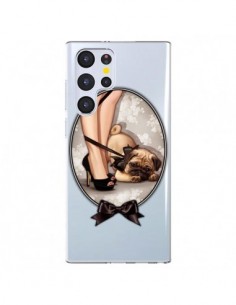 Coque Samsung Galaxy S22 Ultra 5G Lady Jambes Chien...