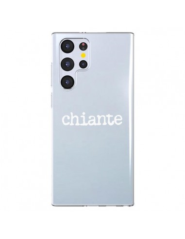 Coque Samsung Galaxy S22 Ultra 5G Chiante Blanc Transparente - Maryline Cazenave