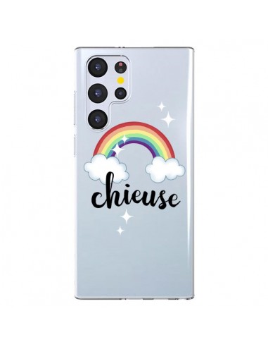 Coque Samsung Galaxy S22 Ultra 5G Chieuse Arc En Ciel Transparente - Maryline Cazenave