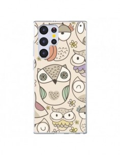 Coque Samsung Galaxy S22 Ultra 5G Chouette Vintage -...