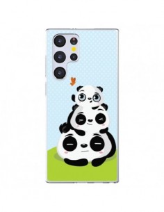 Coque Samsung Galaxy S22 Ultra 5G Panda Famille - Maria...