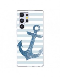 Coque Samsung Galaxy S22 Ultra 5G Ancre Bleu Navire -...