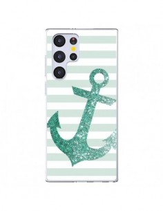 Coque Samsung Galaxy S22 Ultra 5G Ancre Vert Navire -...