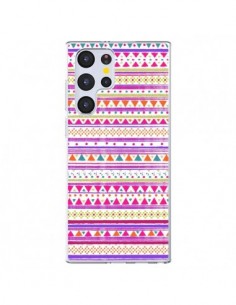 Coque Samsung Galaxy S22 Ultra 5G Bandana Rose Azteque -...