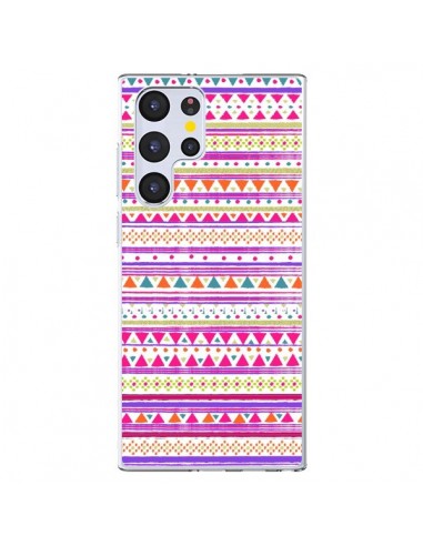 Coque Samsung Galaxy S22 Ultra 5G Bandana Rose Azteque - Monica Martinez