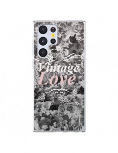 Coque Samsung Galaxy S22 Ultra 5G Vintage Love Noir...