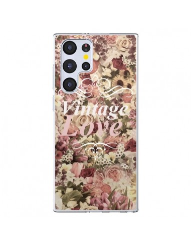 Coque Samsung Galaxy S22 Ultra 5G Vintage Love Flower - Monica Martinez