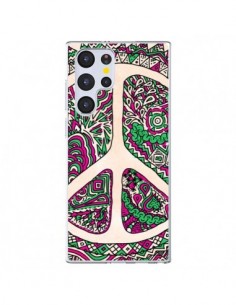 Coque Samsung Galaxy S22 Ultra 5G Peace and Love Azteque...