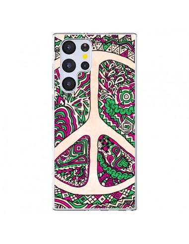 Coque Samsung Galaxy S22 Ultra 5G Peace and Love Azteque Vainilla - Maximilian San