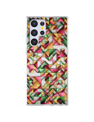 Coque Samsung Galaxy S22 Ultra 5G Azteque Triangle Geometric World - Maximilian San