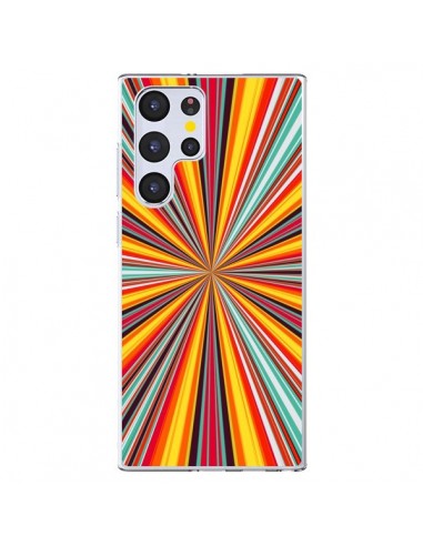Coque Samsung Galaxy S22 Ultra 5G Horizon Bandes Multicolores - Maximilian San