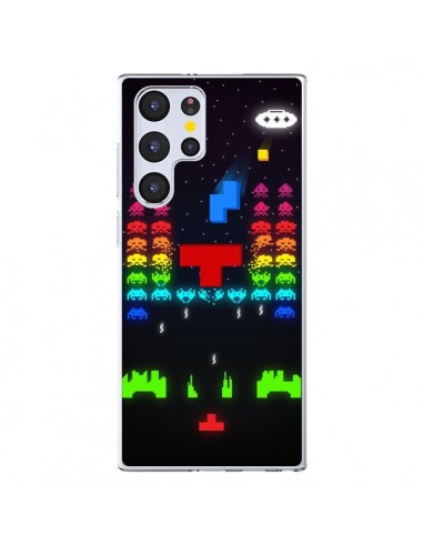 Coque Samsung Galaxy S22 Ultra 5G Invatris Space Invaders Tetris Jeu - Maximilian San