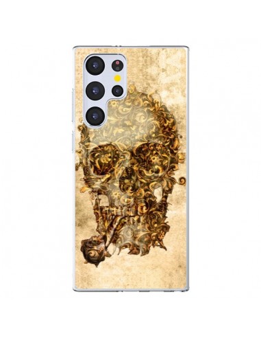 Coque Samsung Galaxy S22 Ultra 5G Lord Skull Seigneur Tête de Mort Crane - Maximilian San