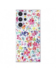 Coque Samsung Galaxy S22 Ultra 5G Colorful Flowers Petals...