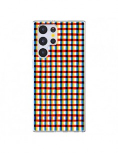 Coque Samsung Galaxy S22 Ultra 5G Crossed Eyes Lines Red...