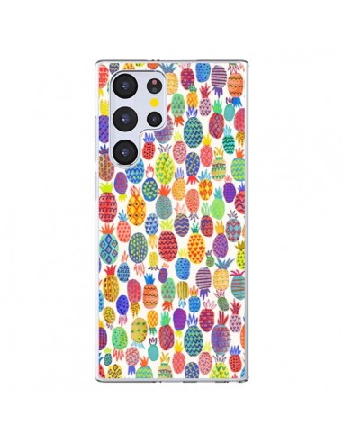Coque Samsung Galaxy S22 Ultra 5G Cute Pineapples - Ninola Design