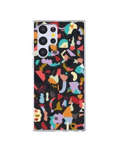 Coque Samsung Galaxy S22 Ultra 5G Dreamy Animal Shapes Black - Ninola Design