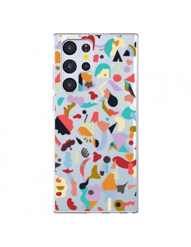 Coque Samsung Galaxy S22 Ultra 5G Dreamy Animal Shapes White - Ninola Design