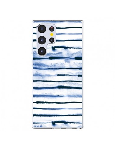 Coque Samsung Galaxy S22 Ultra 5G Electric Lines White - Ninola Design