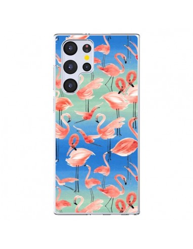 Coque Samsung Galaxy S22 Ultra 5G Flamingo Pink - Ninola Design