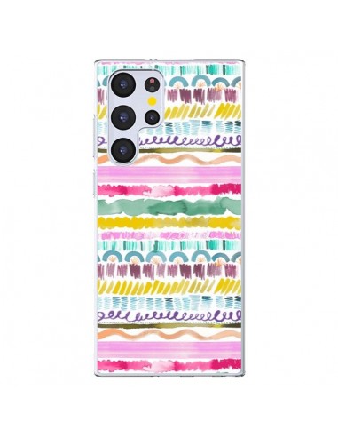 Coque Samsung Galaxy S22 Ultra 5G Garlands Tribal - Ninola Design