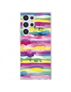 Coque Samsung Galaxy S22 Ultra 5G Gingham Vichy Pink -...