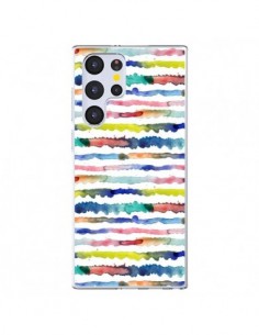 Coque Samsung Galaxy S22 Ultra 5G Gingham Vichy Yellow -...