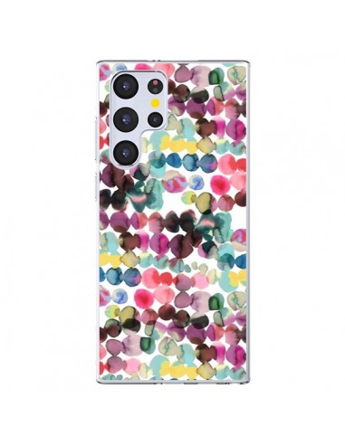 Coque Samsung Galaxy S22 Ultra 5G Gradient Tropical Color Lines - Ninola Design