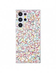 Coque Samsung Galaxy S22 Ultra 5G Water Drawings White -...