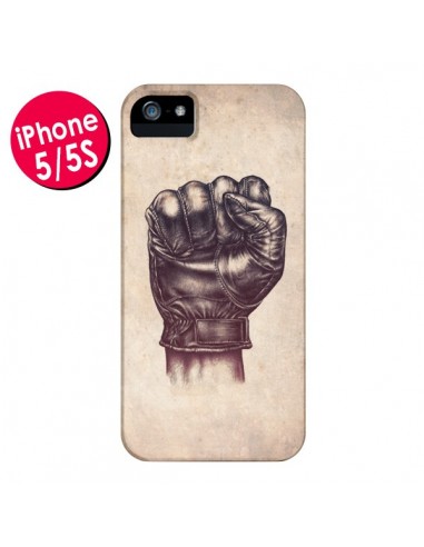 Coque Fight Poing Cuir pour iPhone 5 et 5S - Lassana