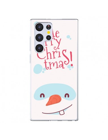 Coque Samsung Galaxy S22 Ultra 5G Bonhomme de Neige Merry Christmas Noël - Nico
