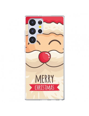 Coque Samsung Galaxy S22 Ultra 5G Moustache du Père Noël Merry Christmas - Nico