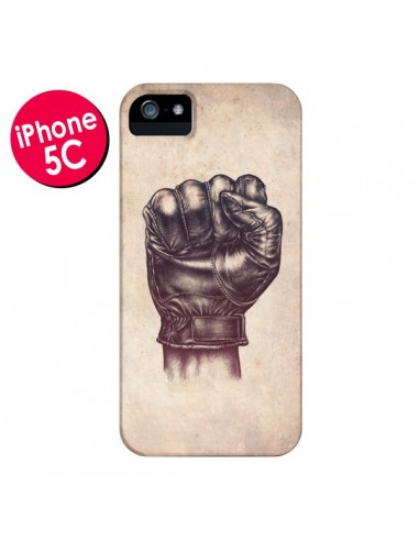 Coque Fight Poing Cuir pour iPhone 5C - Lassana