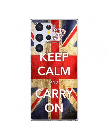 Coque Samsung Galaxy S22 Ultra 5G Keep Calm and Carry On - Nico