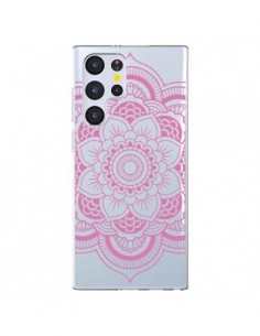 Coque Samsung Galaxy S22 Ultra 5G Mandala Rose Clair...