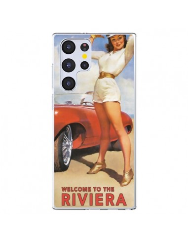Coque Samsung Galaxy S22 Ultra 5G Welcome to the Riviera Vintage Pin Up - Nico