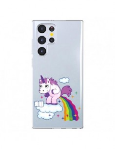 Coque Samsung Galaxy S22 Ultra 5G Licorne Caca Arc en...