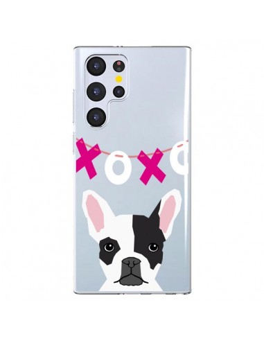 Coque Samsung Galaxy S22 Ultra 5G Bulldog Français XoXo Chien Transparente - Pet Friendly