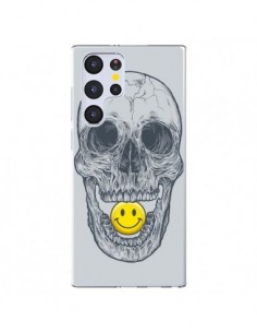 Coque Samsung Galaxy S22 Ultra 5G Smiley Face Tête de...