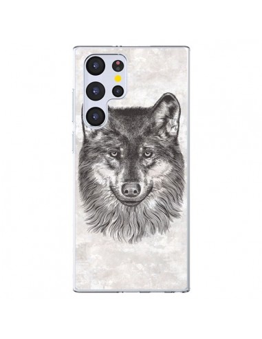 Coque Samsung Galaxy S22 Ultra 5G Loup Gris - Rachel Caldwell