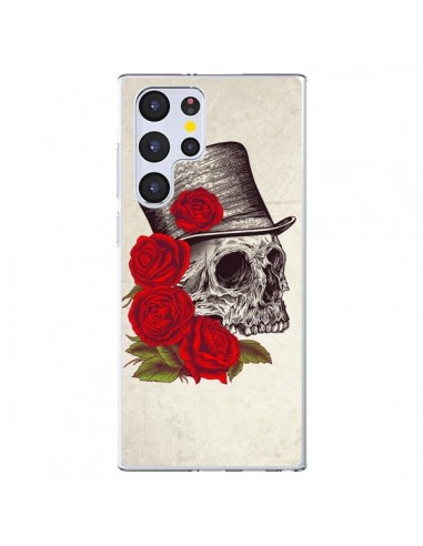 Coque Samsung Galaxy S22 Ultra 5G Gentleman Crane Tête de Mort - Rachel Caldwell