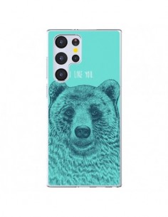 Coque Samsung Galaxy S22 Ultra 5G Bear Ours I like You -...
