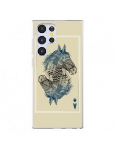 Coque Samsung Galaxy S22 Ultra 5G Cheval Carte Jeu Horse...